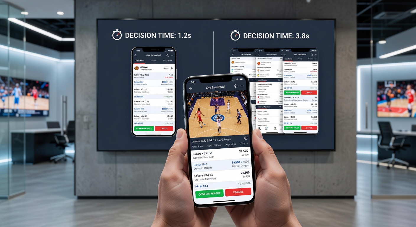 Close-up view of a mobile betting screen showing basketball player prop bets with highlighted odds and swipe gestures