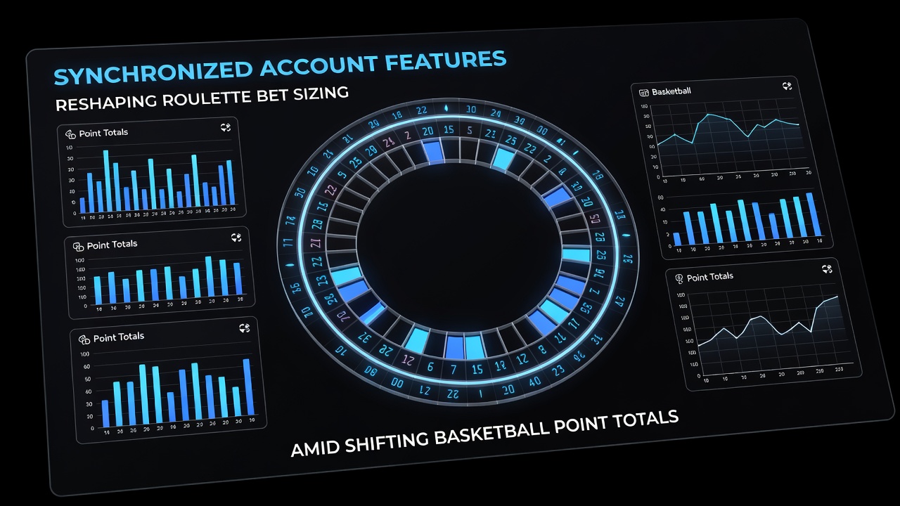 Integrated platform dashboard showing synchronized roulette and basketball betting interfaces with real-time point total data feeds