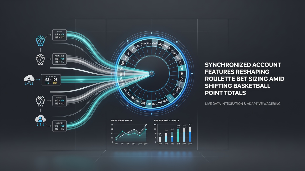 Live data visualization of basketball point totals syncing with roulette stake adjustments on a shared user dashboard